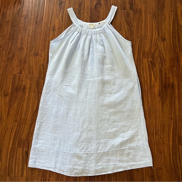 Malvin Hamburg-Germany Linen Light Blue Chambray Dress size Small - Picture 3 of 10